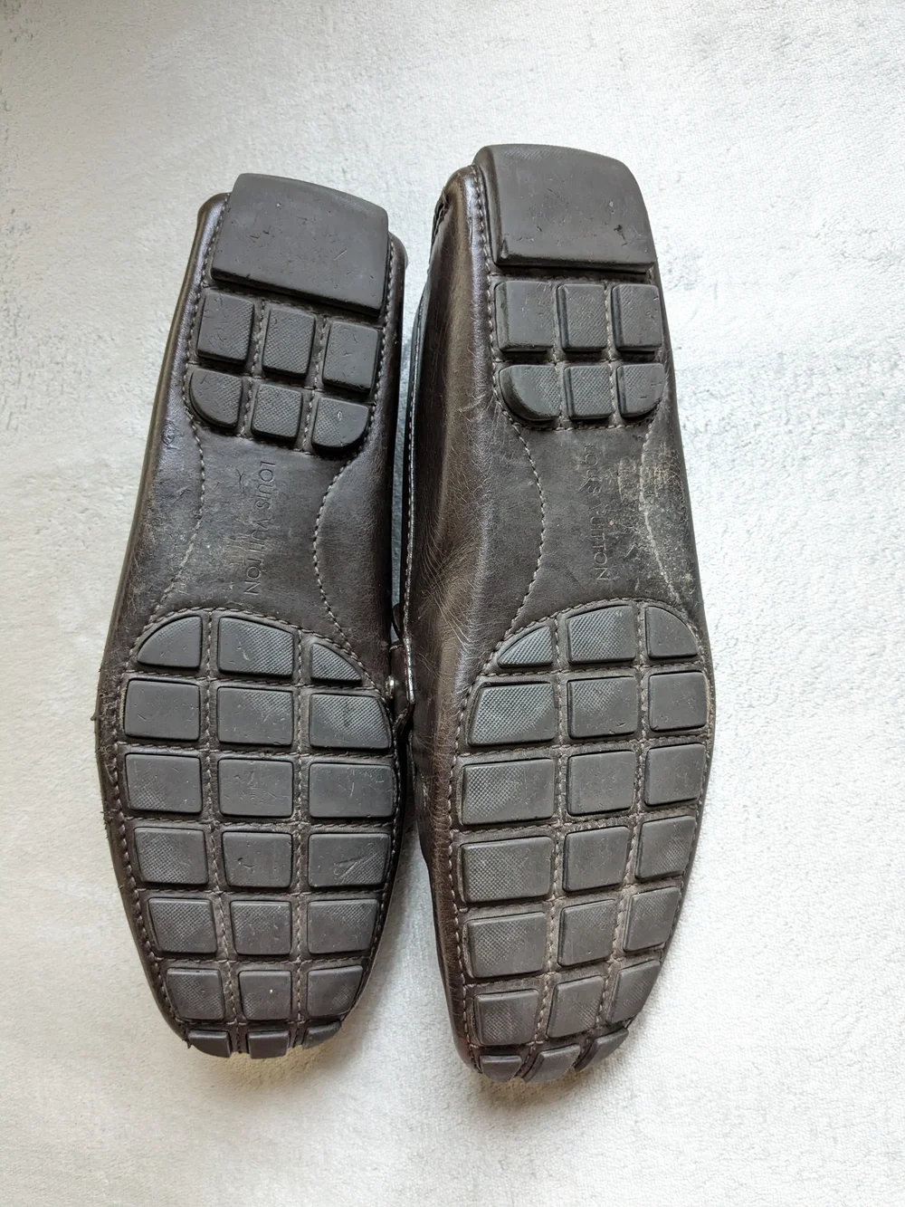 Louis Vuitton Brown Leather Men's Driving Loafers 9.5